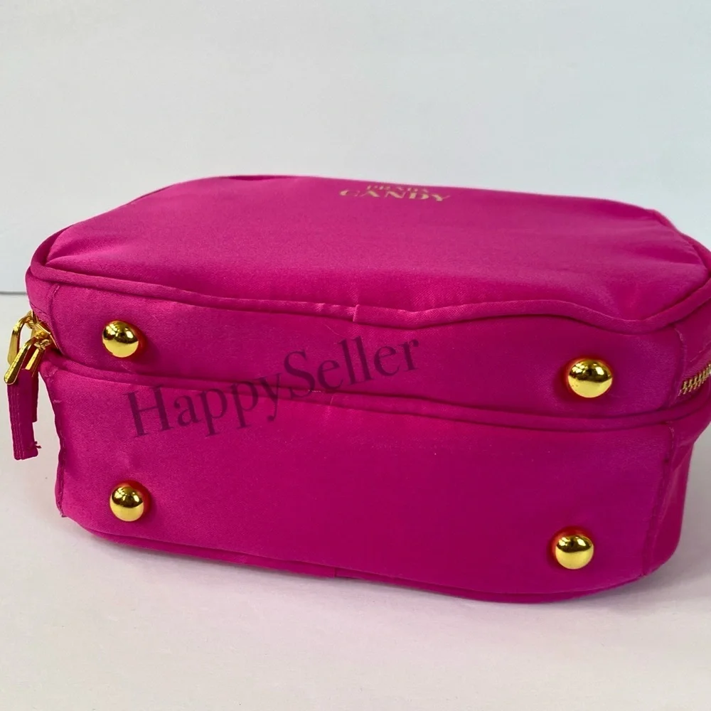 Prada Crossbody Bag Pouch Makeup Cosmetic Vanity Case Candy Pink Organizer New - Picture 9 of 13